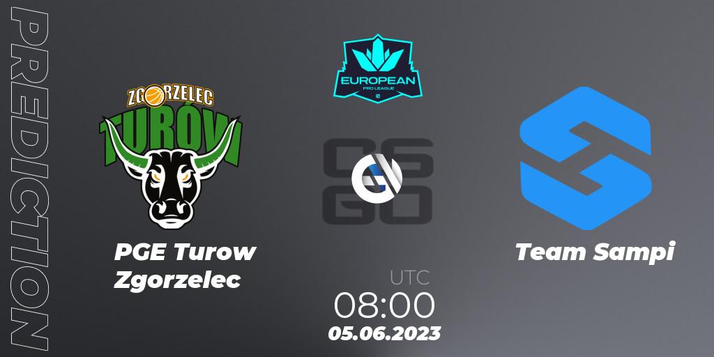 Prognoza PGE Turow Zgorzelec - Team Sampi. 05.06.2023 at 08:00, Counter-Strike (CS2), European Pro League Season 8