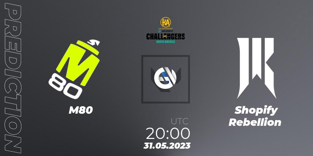 Prognoza M80 - Shopify Rebellion. 31.05.23, VALORANT, VALORANT Challengers 2023: North America Challenger Playoffs