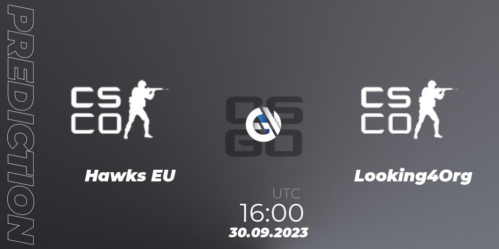 Prognoza Hawks EU - Looking4Org. 07.10.2023 at 18:00, Counter-Strike (CS2), Esportal Clash Open