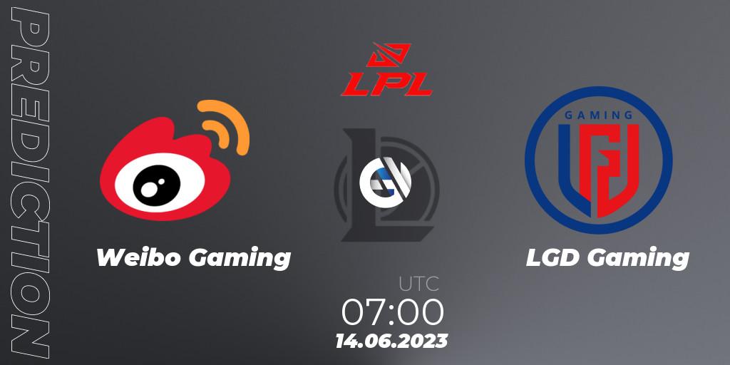 Prognoza Weibo Gaming - LGD Gaming. 14.06.23, LoL, LPL Summer 2023 Regular Season