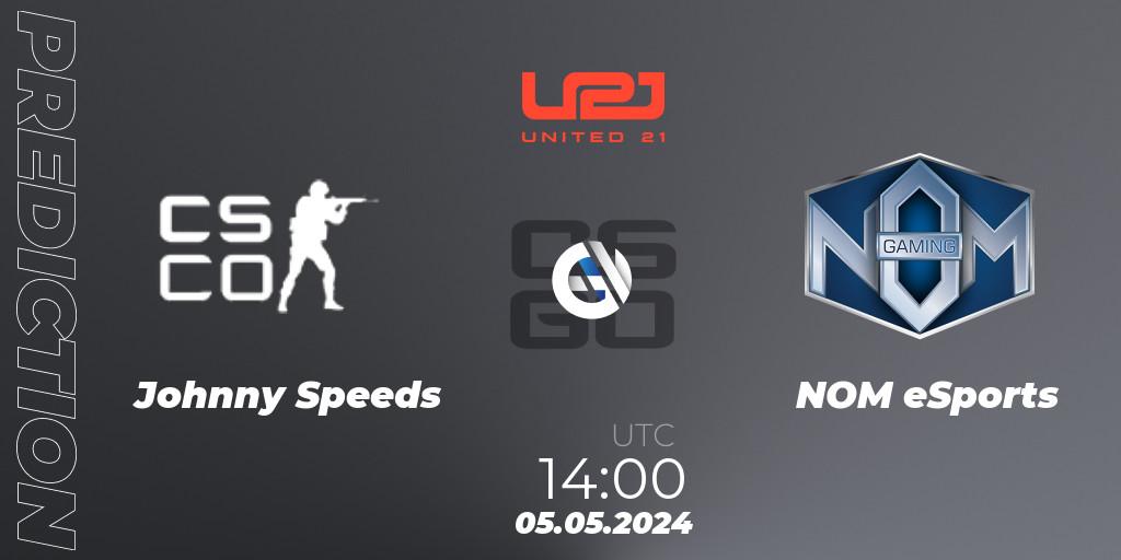 Prognoza Johnny Speeds - NOM eSports. 05.05.2024 at 14:00, Counter-Strike (CS2), United21 Season 15