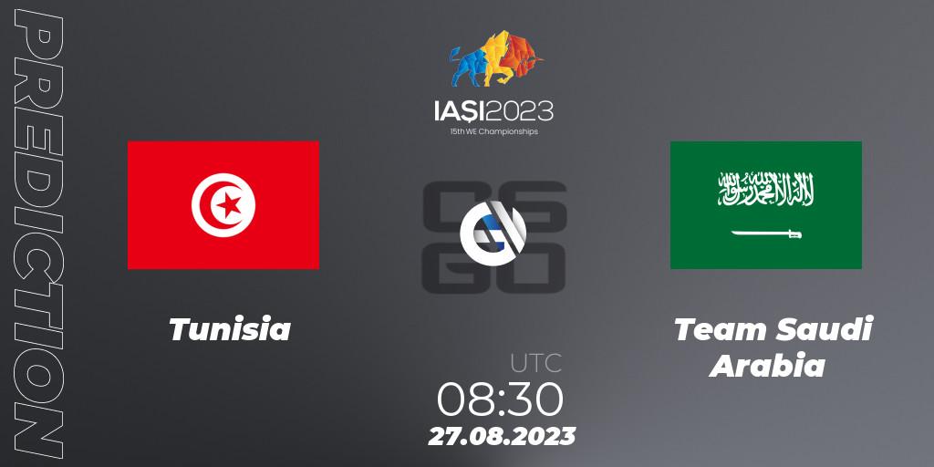 Prognoza Tunisia - Team Saudi Arabia. 27.08.2023 at 12:30, Counter-Strike (CS2), IESF World Esports Championship 2023