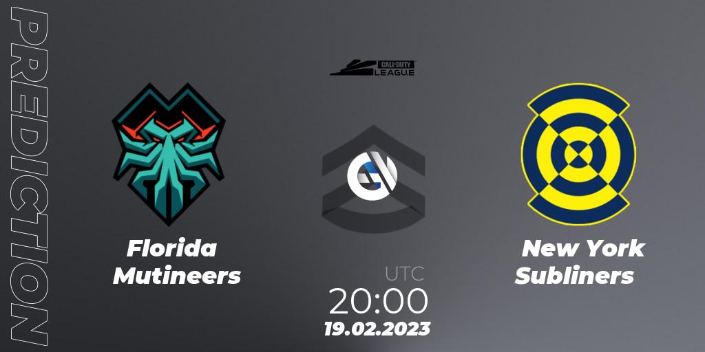 Prognoza Florida Mutineers - New York Subliners. 19.02.2023 at 20:00, Call of Duty, Call of Duty League 2023: Stage 3 Major Qualifiers