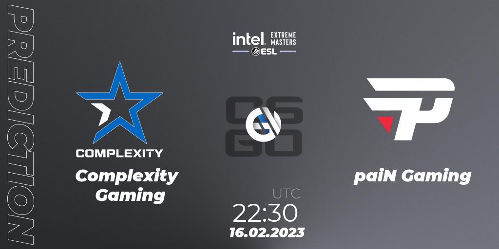 Prognoza Complexity Gaming - paiN Gaming. 16.02.2023 at 22:30, Counter-Strike (CS2), IEM Brazil Rio 2023 North America Closed Qualifier
