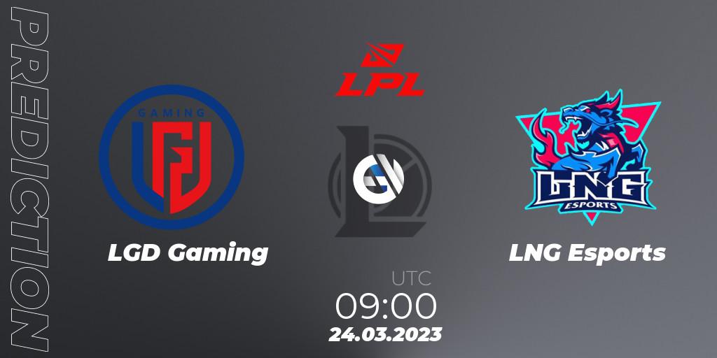 Prognoza LGD Gaming - LNG Esports. 24.03.23, LoL, LPL Spring 2023 - Group Stage