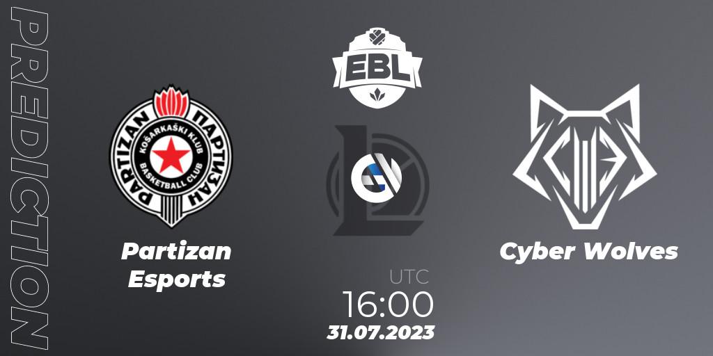 Prognoza Partizan Esports - Cyber Wolves. 31.07.23, LoL, Esports Balkan League Season 13