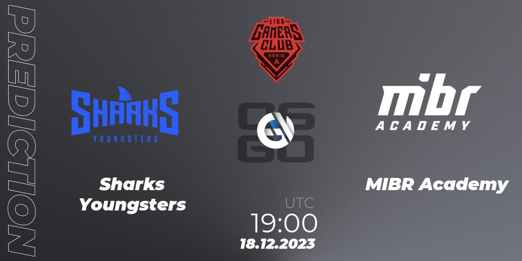 Prognoza Sharks Youngsters - MIBR Academy. 18.12.2023 at 19:00, Counter-Strike (CS2), Gamers Club Liga Série A: December 2023