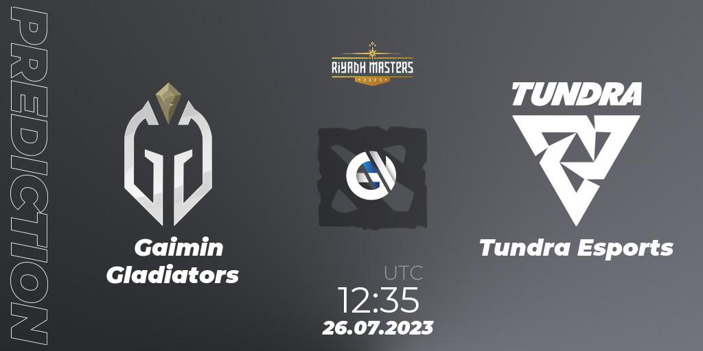 Prognoza Gaimin Gladiators - Tundra Esports. 26.07.2023 at 12:54, Dota 2, Riyadh Masters 2023