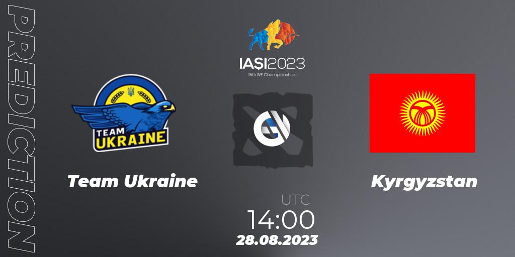 Prognoza Team Ukraine - Kyrgyzstan. 28.08.23, Dota 2, IESF World Championship 2023