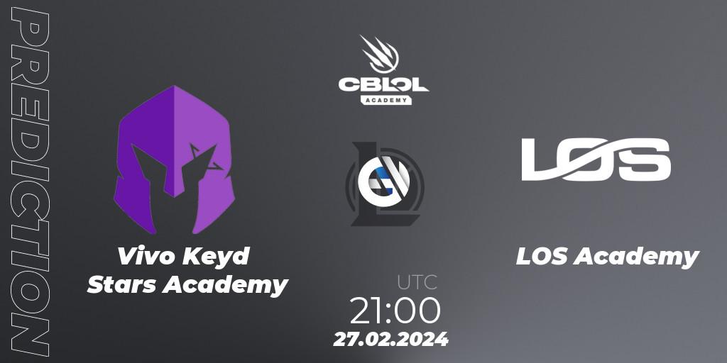 Prognoza Vivo Keyd Stars Academy - LOS Academy. 27.02.2024 at 21:00, LoL, CBLOL Academy Split 1 2024