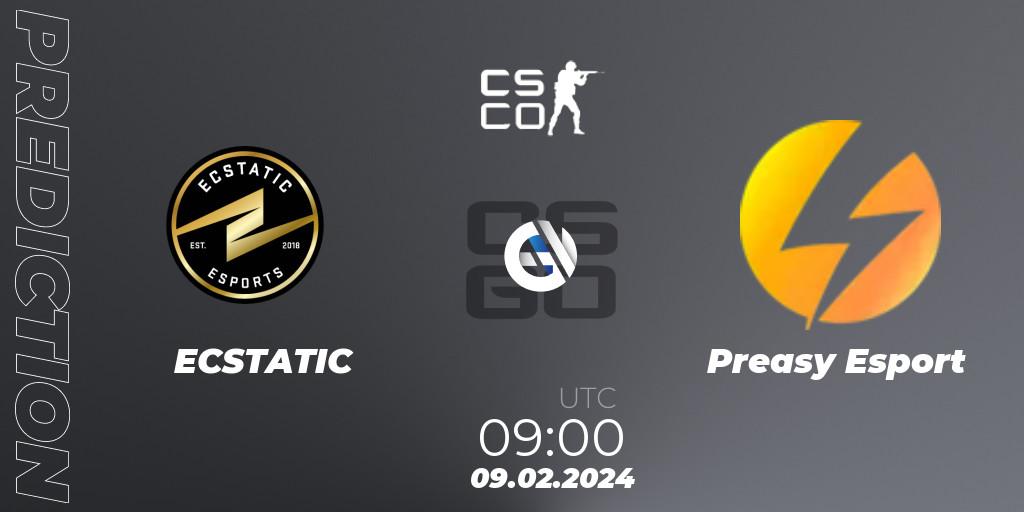 Prognoza ECSTATIC - Preasy Esport. 09.02.24, CS2 (CS:GO), European Pro League Season 13