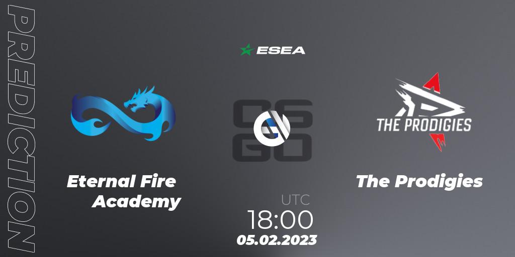 Prognoza Eternal Fire Academy - The Prodigies. 05.02.23, CS2 (CS:GO), ESEA Season 44: Advanced Division - Europe