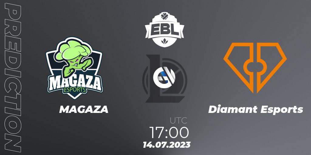 Prognoza MAGAZA - Diamant Esports. 14.07.2023 at 17:00, LoL, Esports Balkan League Season 13