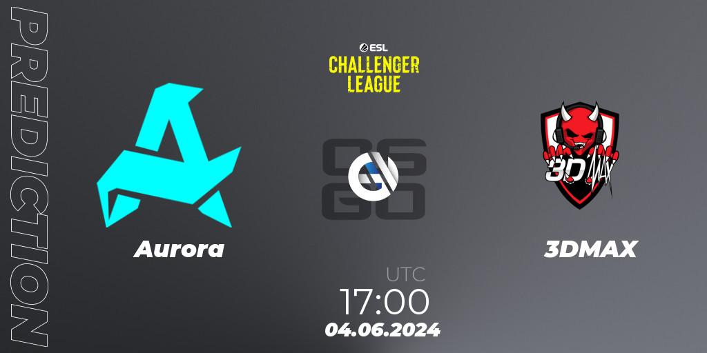 Prognoza Aurora - 3DMAX. 04.06.2024 at 17:00, Counter-Strike (CS2), ESL Challenger League Season 47: Europe
