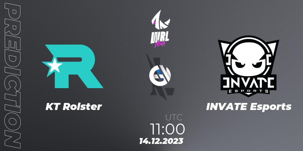 Prognoza KT Rolster - INVATE Esports. 14.12.23, Wild Rift, WRL Asia 2023 - Season 2 - Regular Season