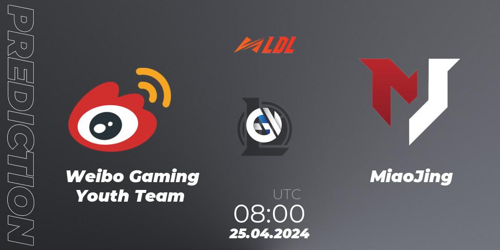 Prognoza Weibo Gaming Youth Team - MiaoJing. 25.04.24, LoL, LDL 2024 - Stage 2