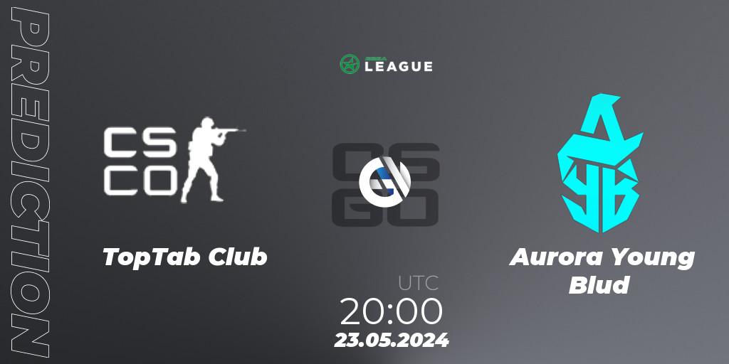 Prognoza TopTab Club - Aurora Young Blud. 23.05.2024 at 20:00, Counter-Strike (CS2), ESEA Season 49: Advanced Division - Europe