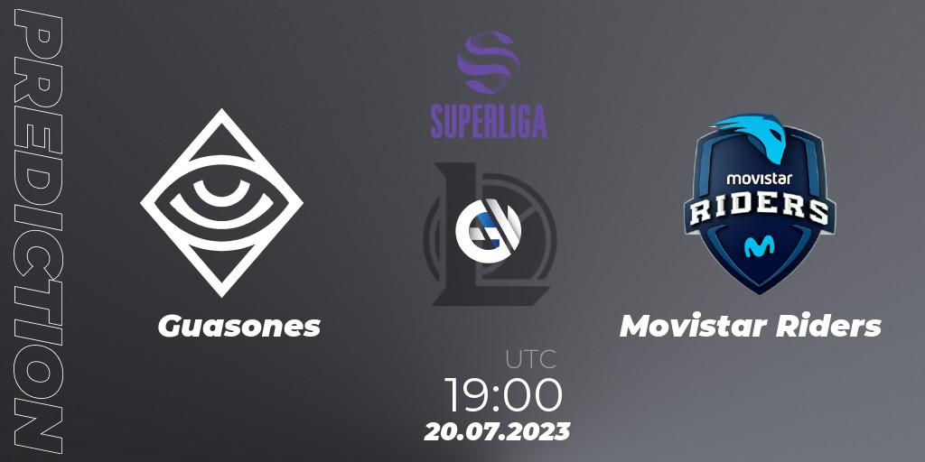 Prognoza Guasones - Movistar Riders. 20.07.2023 at 19:00, LoL, Superliga Summer 2023 - Group Stage