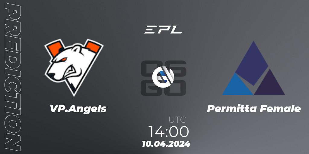 Prognoza VP.Angels - Permitta Female. 10.04.24, CS2 (CS:GO), European Pro League Female Season 1