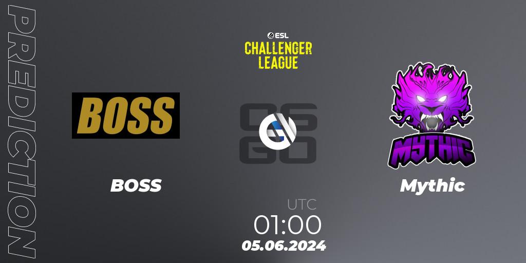 Prognoza BOSS - Mythic. 05.06.2024 at 01:00, Counter-Strike (CS2), ESL Challenger League Season 47: North America
