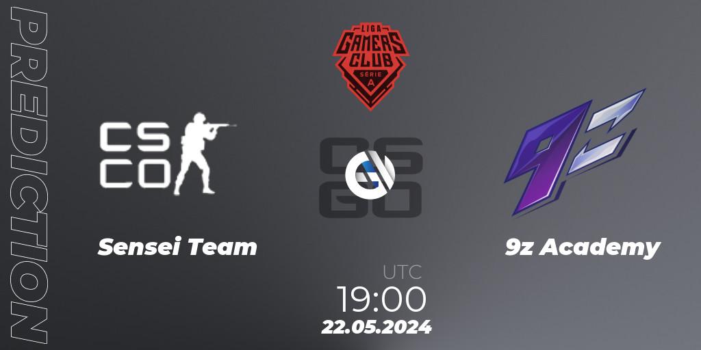 Prognoza Sensei Team - 9z Academy. 22.05.2024 at 19:00, Counter-Strike (CS2), Gamers Club Liga Série A: May 2024