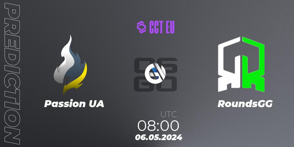 Prognoza Passion UA - RoundsGG. 06.05.2024 at 08:00, Counter-Strike (CS2), CCT Season 2 European Series #3 Play-In