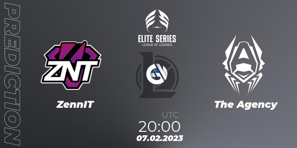 Prognoza ZennIT - The Agency. 07.02.2023 at 20:00, LoL, Elite Series Spring 2023 - Group Stage