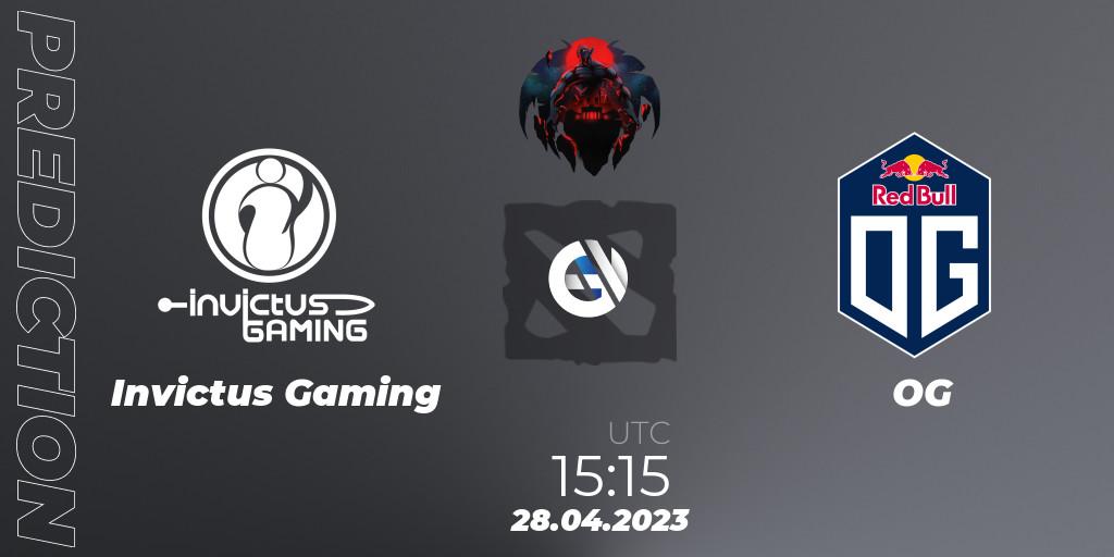 Prognoza Invictus Gaming - OG. 28.04.2023 at 15:27, Dota 2, The Berlin Major 2023 ESL - Group Stage