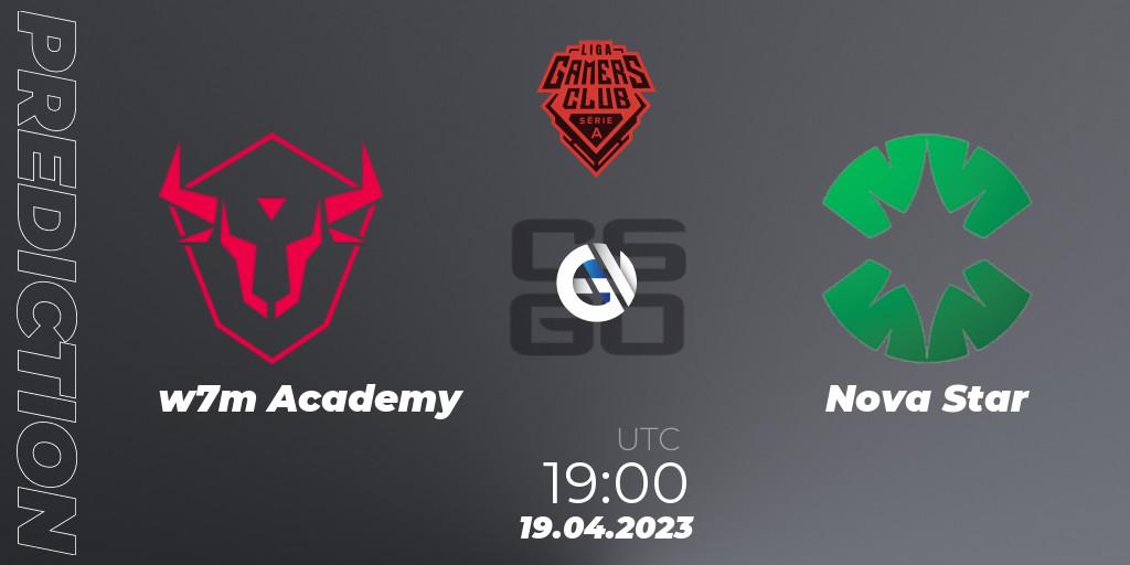 Prognoza w7m Academy - Nova Star. 19.04.23, CS2 (CS:GO), Gamers Club Liga Série A: April 2023