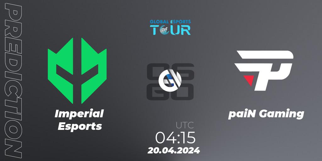 Prognoza Imperial Esports - paiN Gaming. 20.04.24, CS2 (CS:GO), Global Esports Tour Rio de Janeiro 2024
