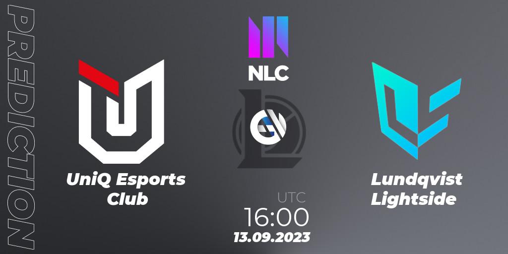 Prognoza UniQ Esports Club - Lundqvist Lightside. 13.09.23, LoL, NLC Division 1 2024 Promotion