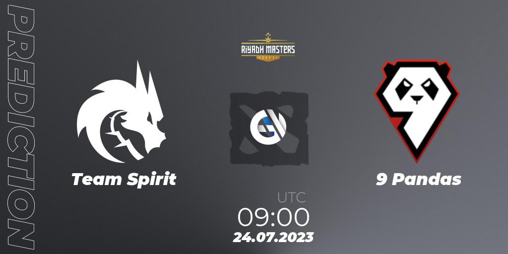 Prognoza Team Spirit - 9 Pandas. 24.07.2023 at 09:00, Dota 2, Riyadh Masters 2023 - Group Stage