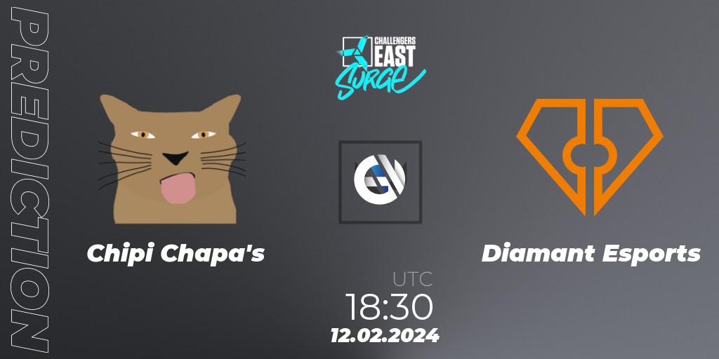 Prognoza Chipi Chapa's - Diamant Esports. 12.02.24, VALORANT, VALORANT Challengers 2024 East: Surge Split 1