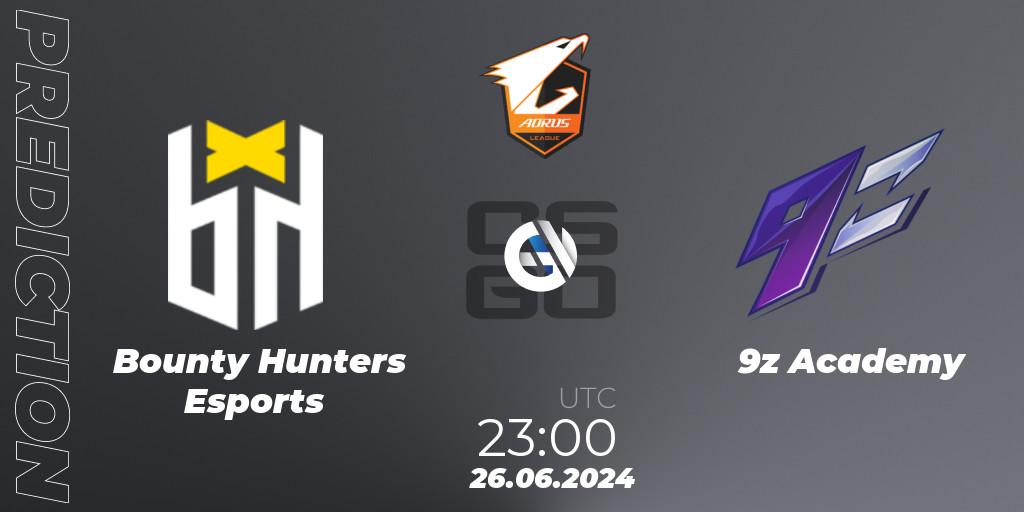 Prognoza Bounty Hunters Esports - 9z Academy. 26.06.2024 at 23:00, Counter-Strike (CS2), Aorus League 2024 Season 1: Brazil