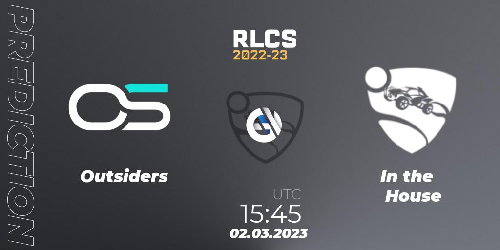 Prognoza Outsiders - In the House. 02.03.2023 at 15:45, Rocket League, RLCS 2022-23 - Winter: Middle East and North Africa Regional 3 - Winter Invitational
