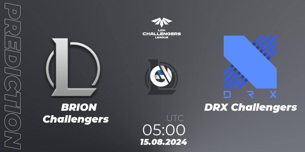 Prognoza BRION Challengers - DRX Challengers. 15.08.2024 at 05:00, LoL, LCK Challengers League 2024 Summer - Group Stage