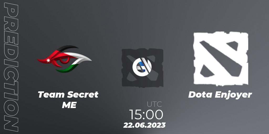 Prognoza Team Secret ME - Dota Enjoyer. 22.06.2023 at 15:00, Dota 2, Riyadh Masters 2023 MENA Qualifier