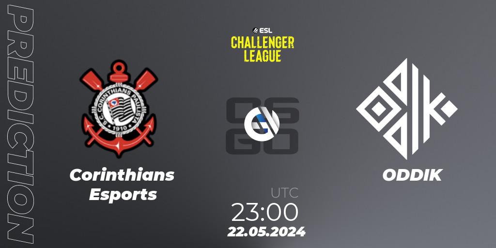 Prognoza Corinthians Esports - ODDIK. 22.05.2024 at 23:00, Counter-Strike (CS2), ESL Challenger League Season 47: South America