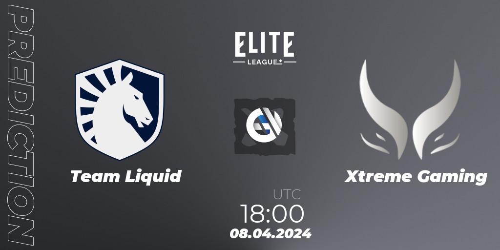Prognoza Team Liquid - Xtreme Gaming. 08.04.24, Dota 2, Elite League: Round-Robin Stage