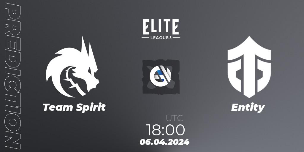 Prognoza Team Spirit - Entity. 06.04.24, Dota 2, Elite League: Round-Robin Stage