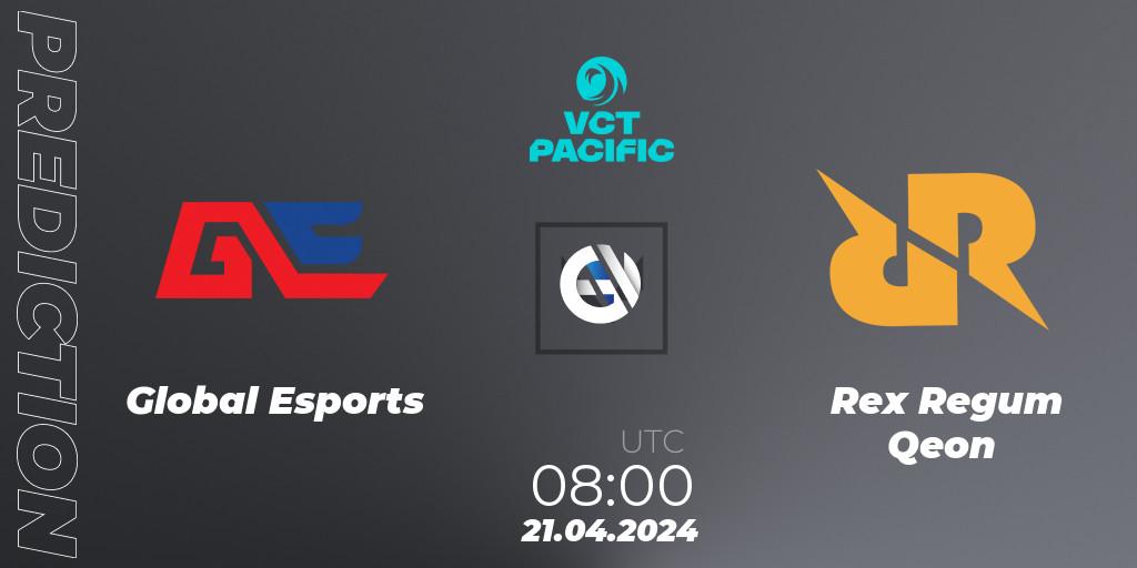 Prognoza Global Esports - Rex Regum Qeon. 21.04.24, VALORANT, VALORANT Champions Tour 2024: Pacific League - Stage 1 - Group Stage
