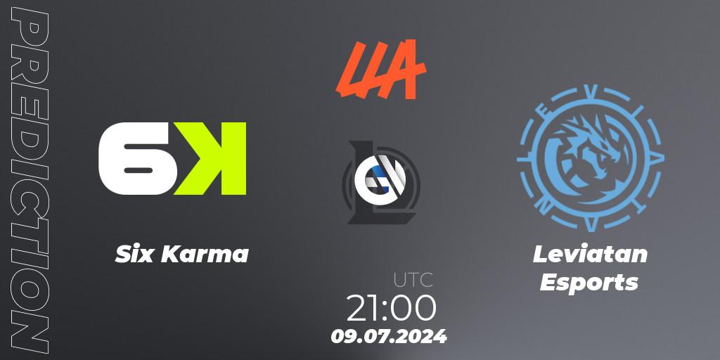 Prognoza Six Karma - Leviatan Esports. 09.07.2024 at 21:00, LoL, LLA Closing 2024 - Group Stage
