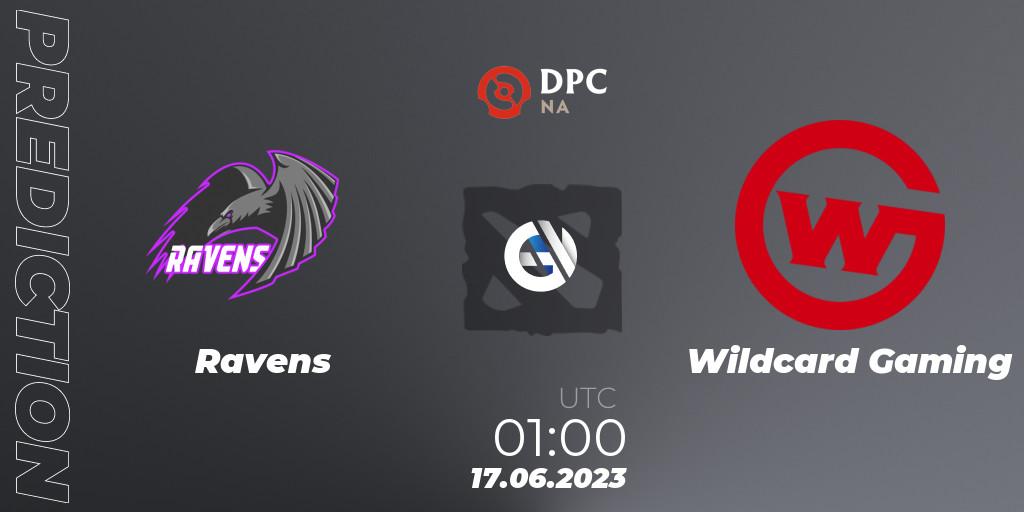 Prognoza Ravens - Wildcard Gaming. 17.06.23, Dota 2, DPC 2023 Tour 3: NA Division II (Lower)