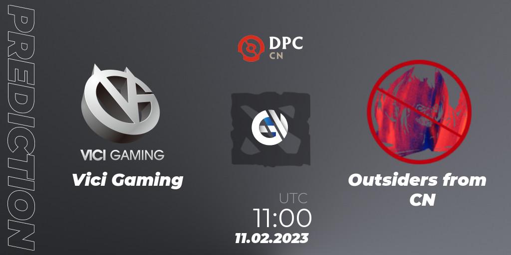 Prognoza Vici Gaming - Outsiders from CN. 11.02.23, Dota 2, DPC 2022/2023 Winter Tour 1: CN Division II (Lower)