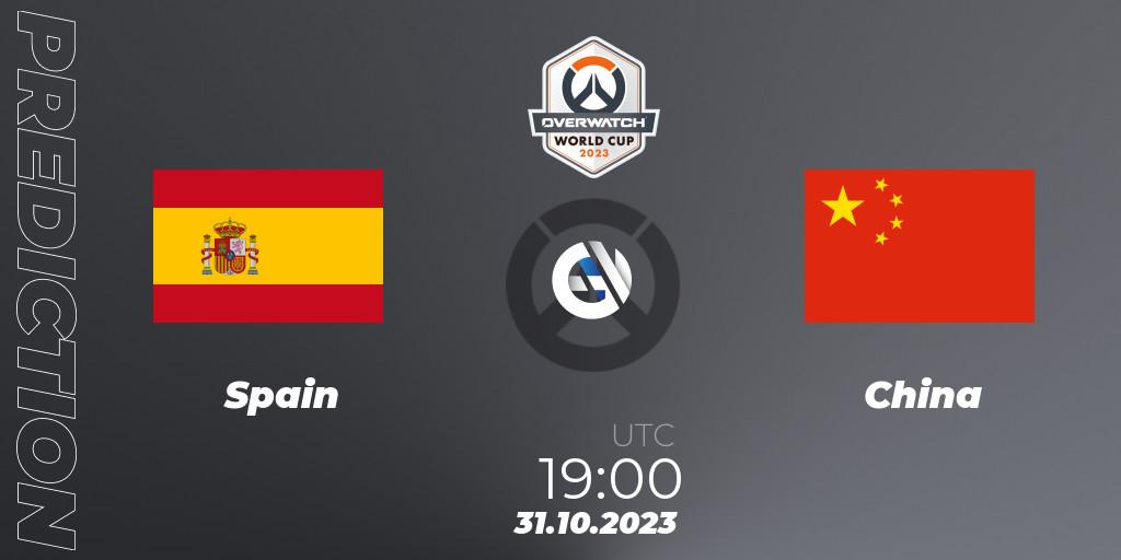 Prognoza Spain - China. 31.10.2023 at 19:00, Overwatch, Overwatch World Cup 2023