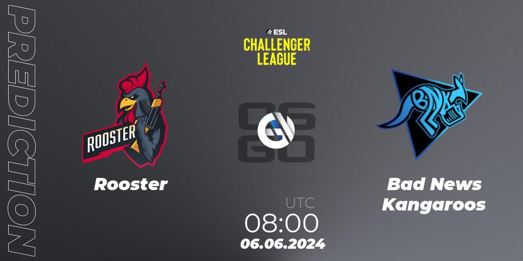 Prognoza Rooster - Bad News Kangaroos. 06.06.2024 at 08:00, Counter-Strike (CS2), ESL Challenger League Season 47: Oceania