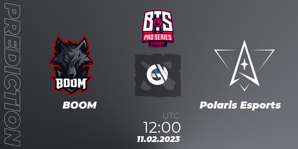 Prognoza BOOM - Polaris Esports. 11.02.2023 at 11:02, Dota 2, BTS Pro Series Season 14: Southeast Asia