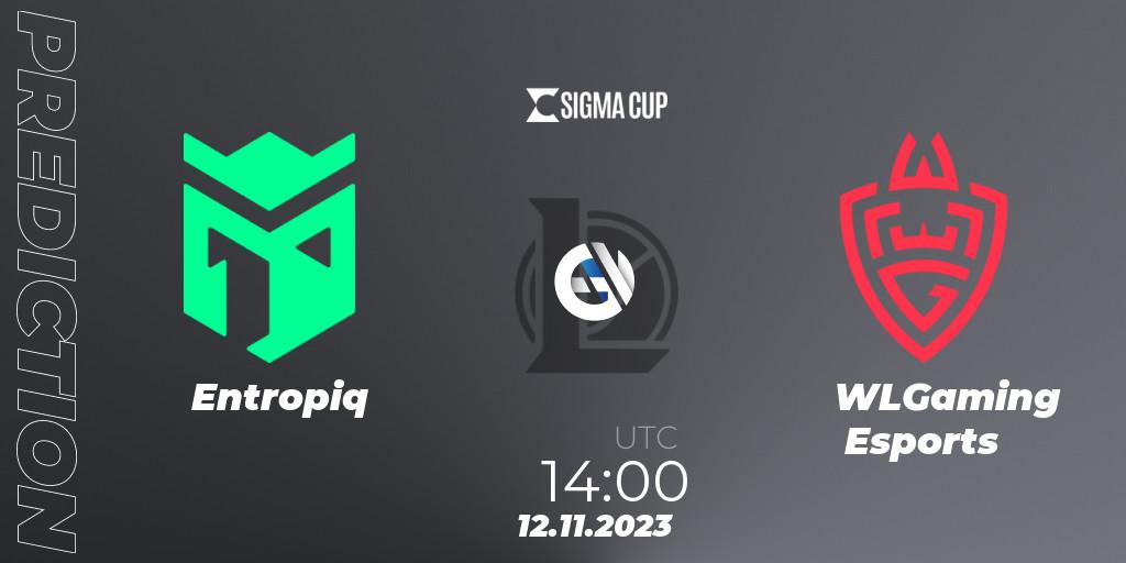 Prognoza Entropiq - WLGaming Esports. 12.11.2023 at 14:00, LoL, Sigma Cup 2023