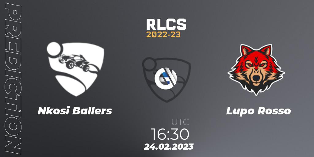 Prognoza Nkosi Ballers - Lupo Rosso. 24.02.2023 at 16:30, Rocket League, RLCS 2022-23 - Winter: Sub-Saharan Africa Regional 3 - Winter Invitational
