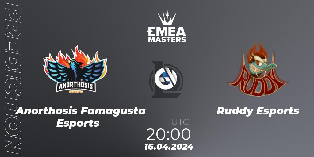Prognoza Anorthosis Famagusta Esports - Ruddy Esports. 16.04.2024 at 20:00, LoL, EMEA Masters Spring 2024 - Play-In